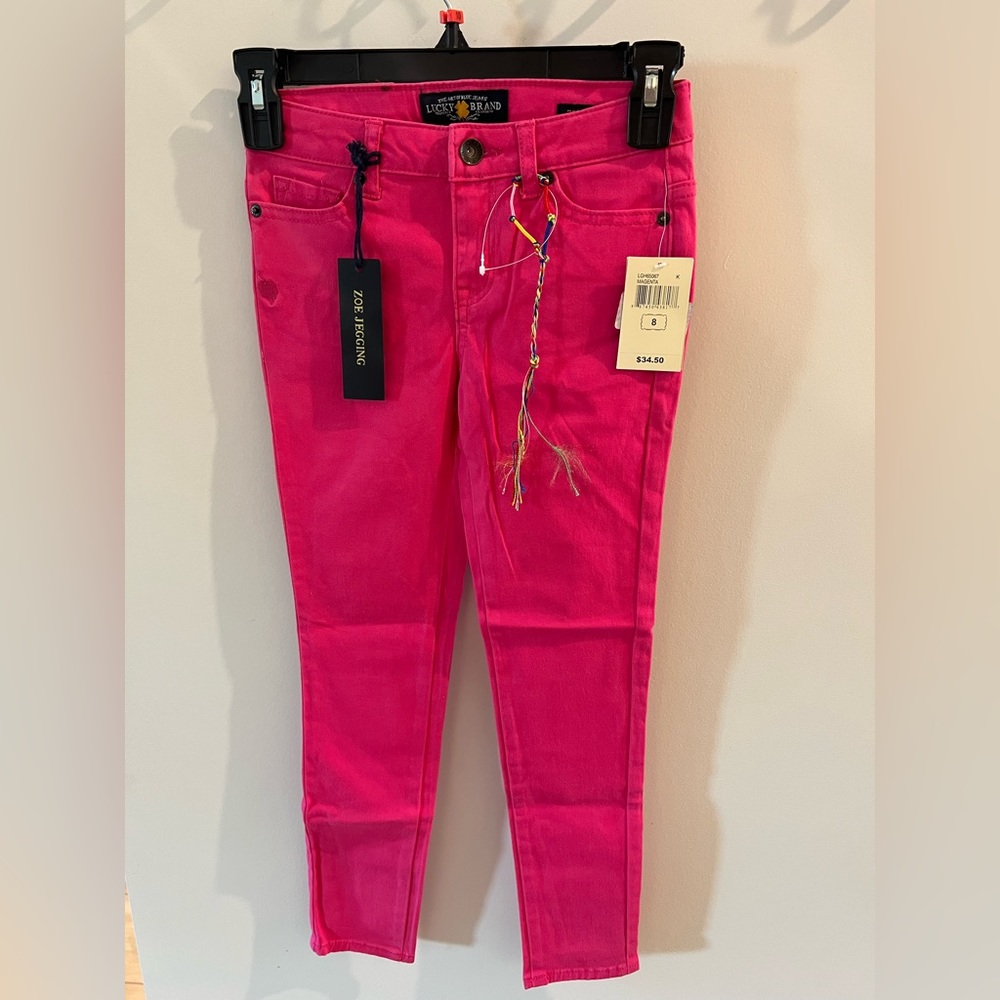 Girls Lucky Brand Fuschia Denim jeans